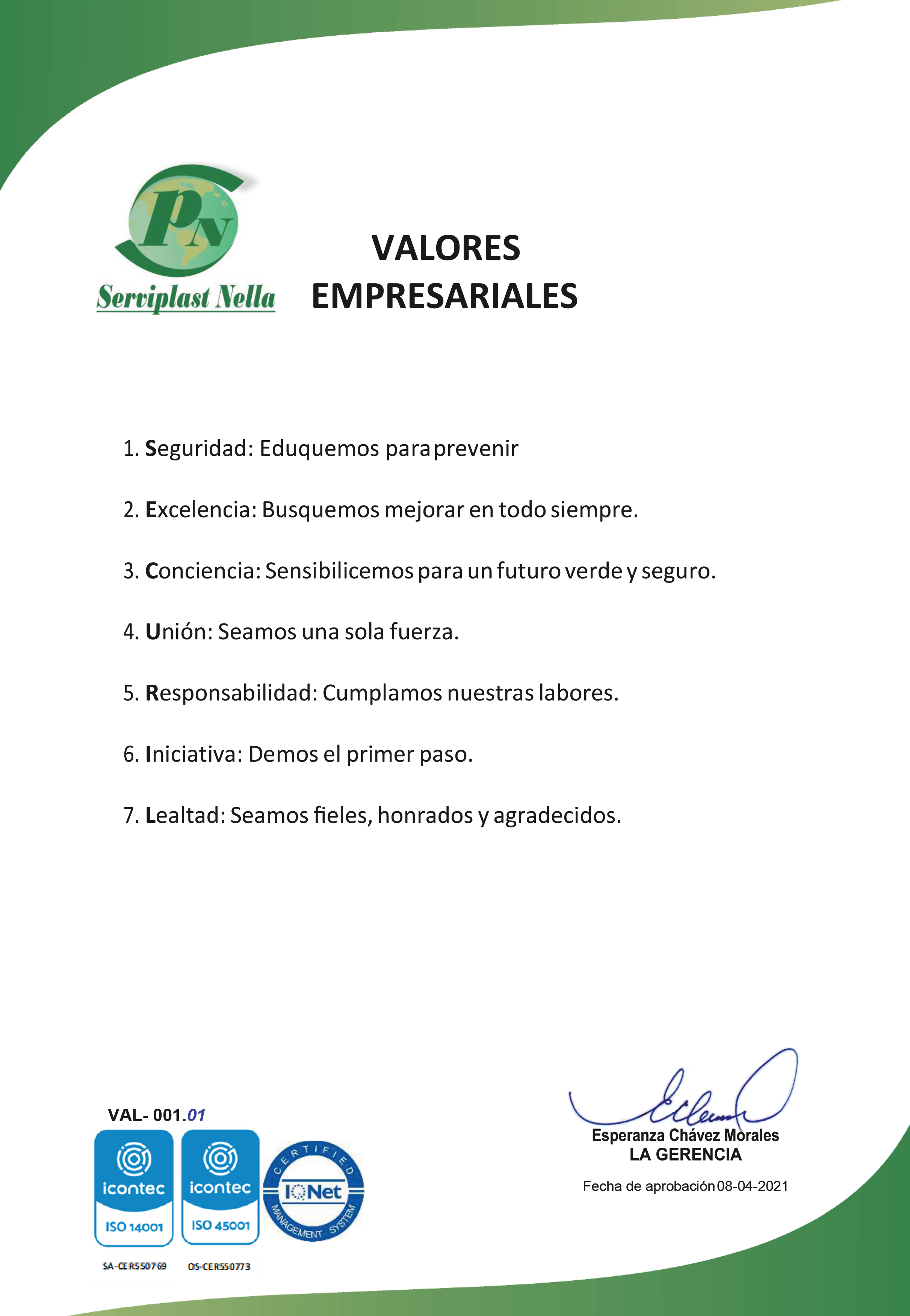 Valores